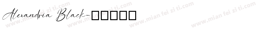 Alexandria Black字体转换